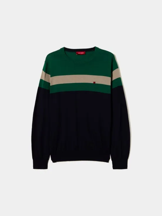 100% wool striped sweater