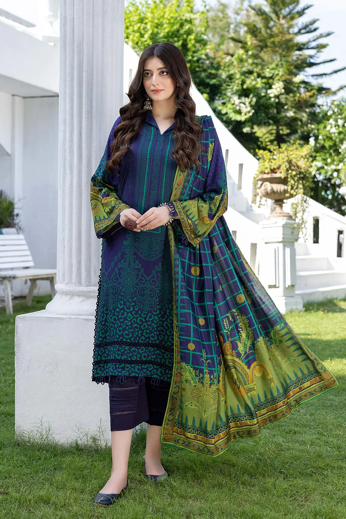 3-Pc Unstitched Charizma Slub Linen Shawl Suits CPW22-23