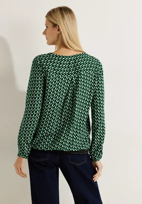 344320 - Green Print Blouse - Cecil