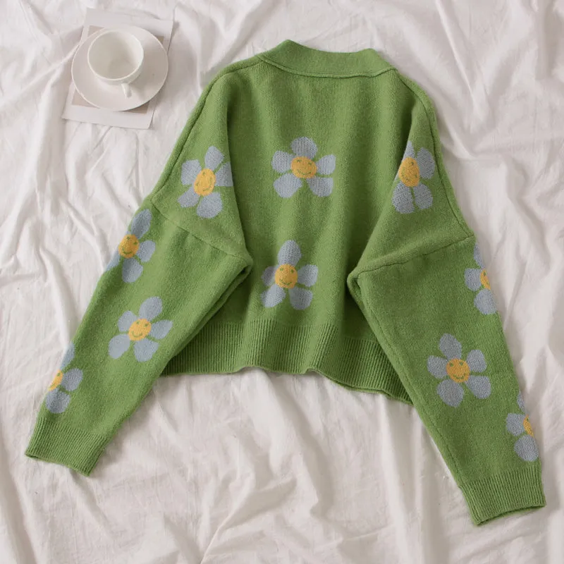 4 COLORS FLOWERS SWEATER BY21077