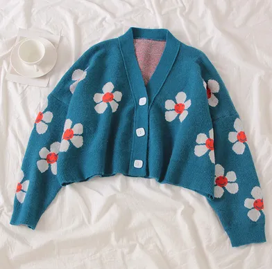 4 COLORS FLOWERS SWEATER BY21077