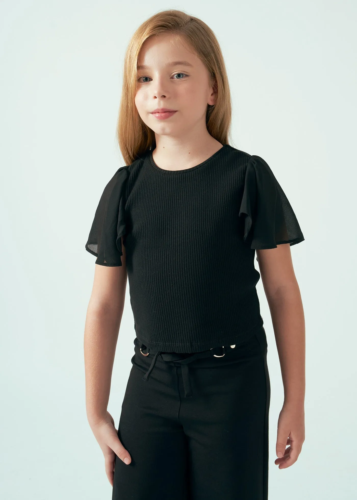 6004 - S/s t-shirt for teen girl - Black