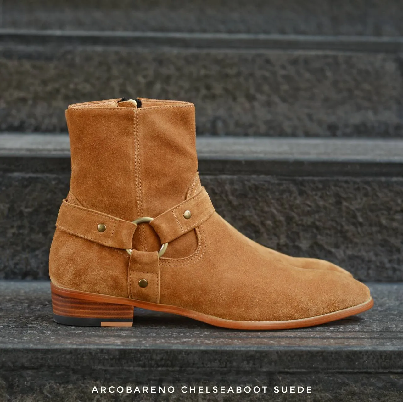 901 Chelsea Boots Suede Tan x Belt