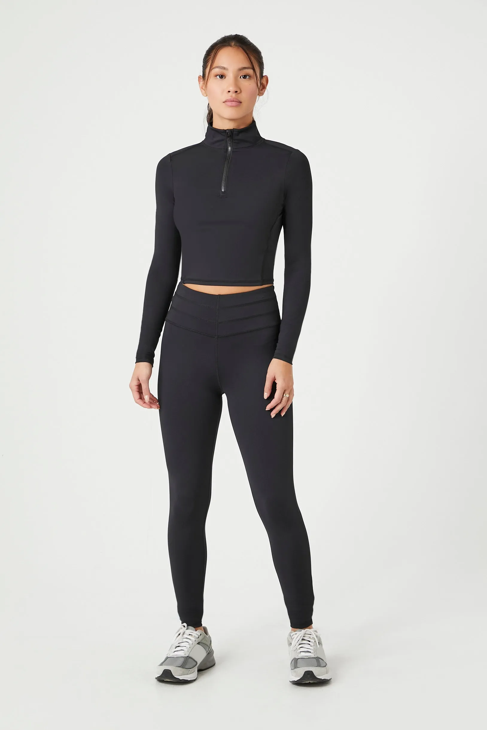 Active Half-Zip Cropped Jacket