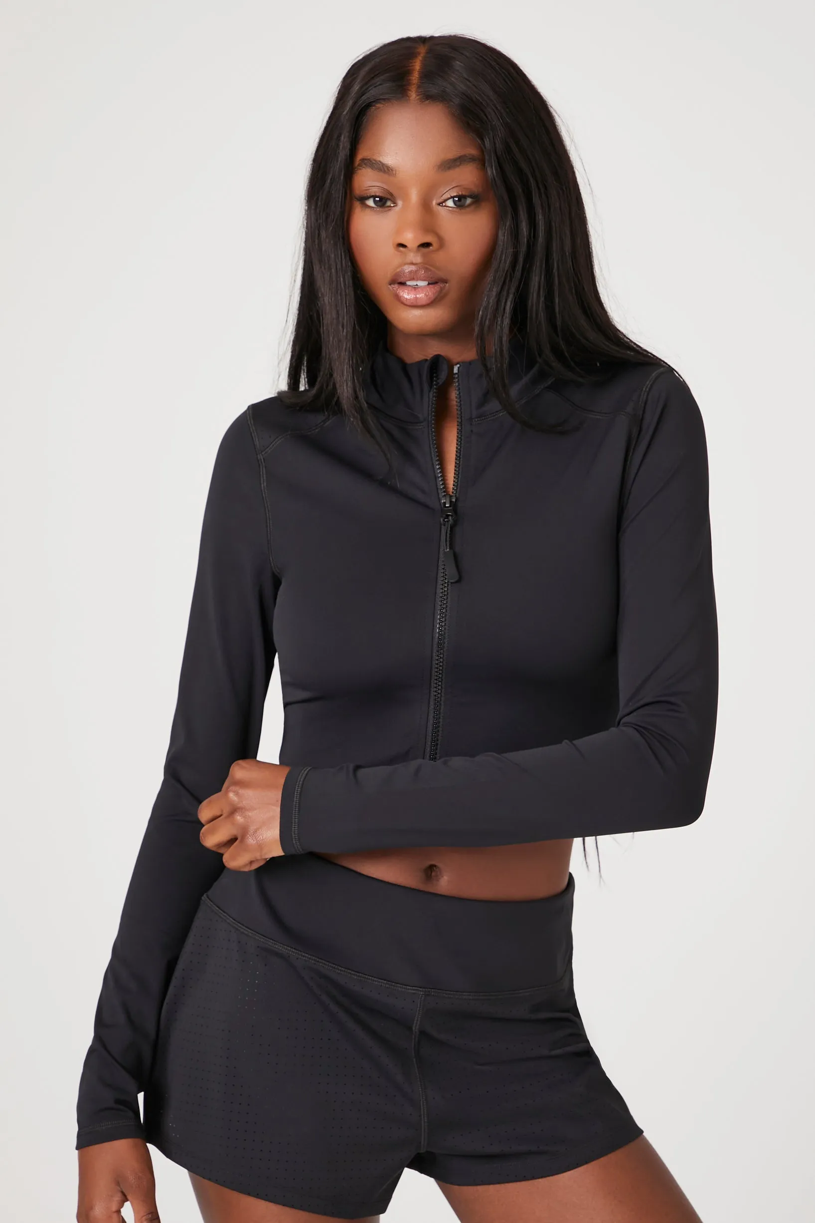 Active Zip-Up Cropped Jacket