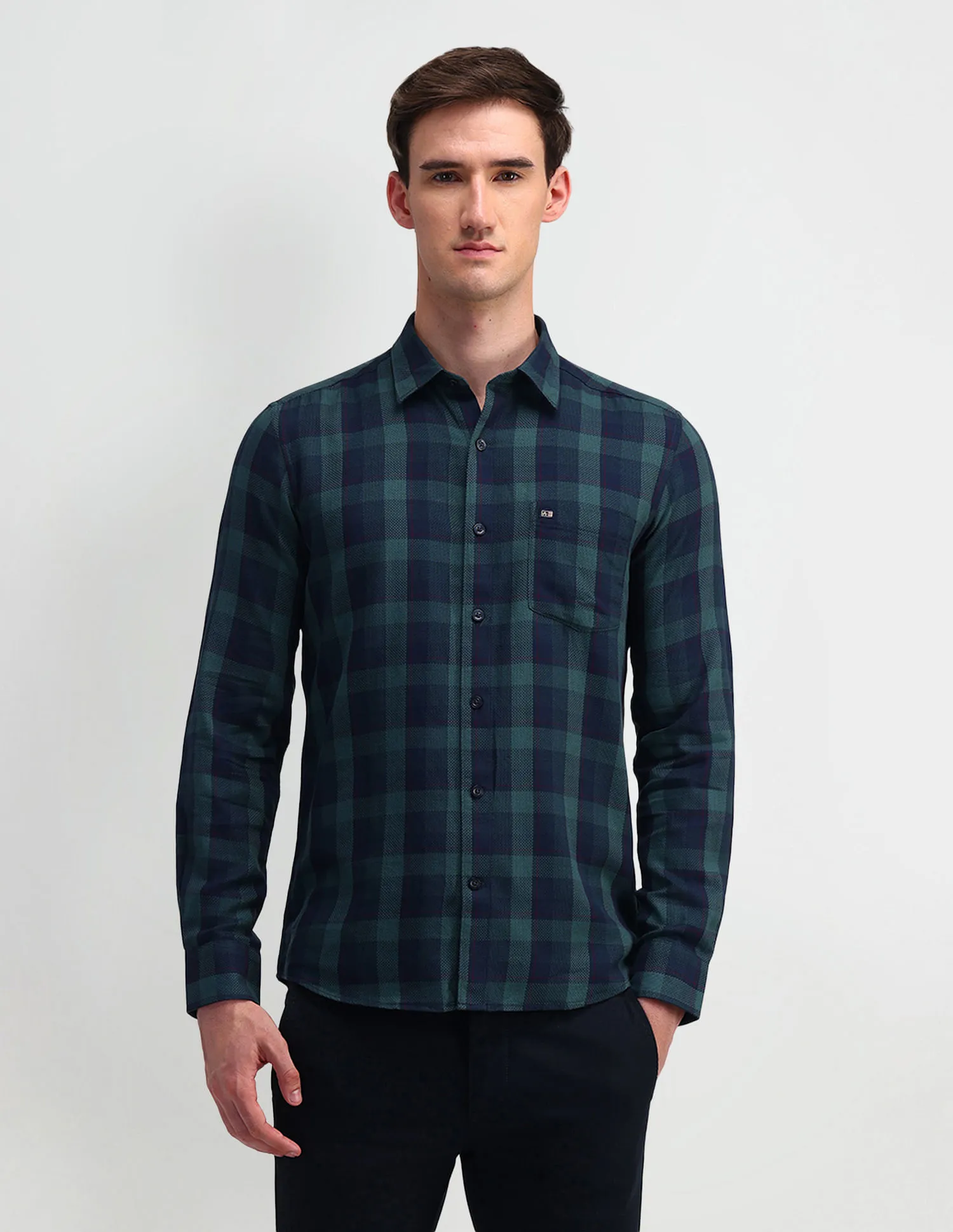 Arrow Sport Slim Fit Buffalo Checks Shirt