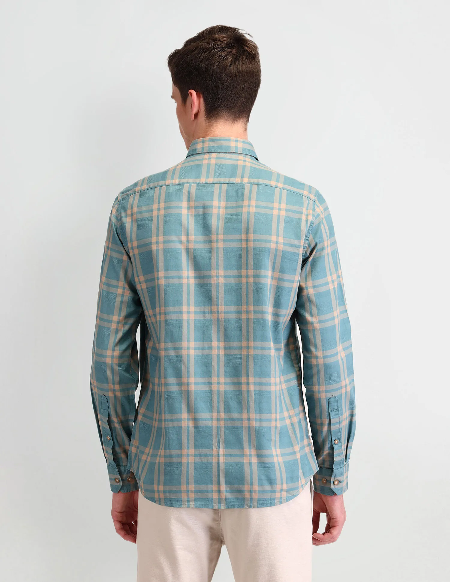 Arrow Sport Slim Fit Tartan Checks Shirt