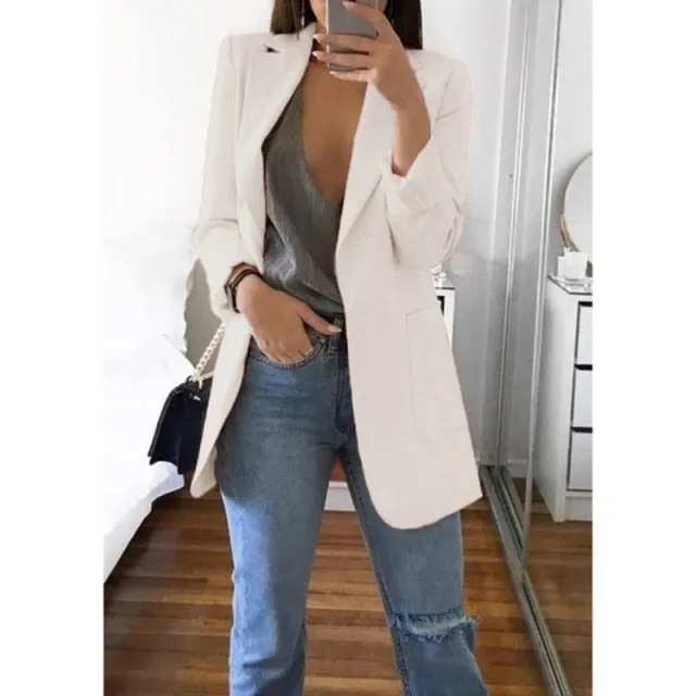 AshoreShop Womens Long Sleeve Slim and Chic Blazer Jacket