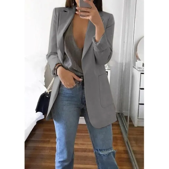 AshoreShop Womens Long Sleeve Slim and Chic Blazer Jacket