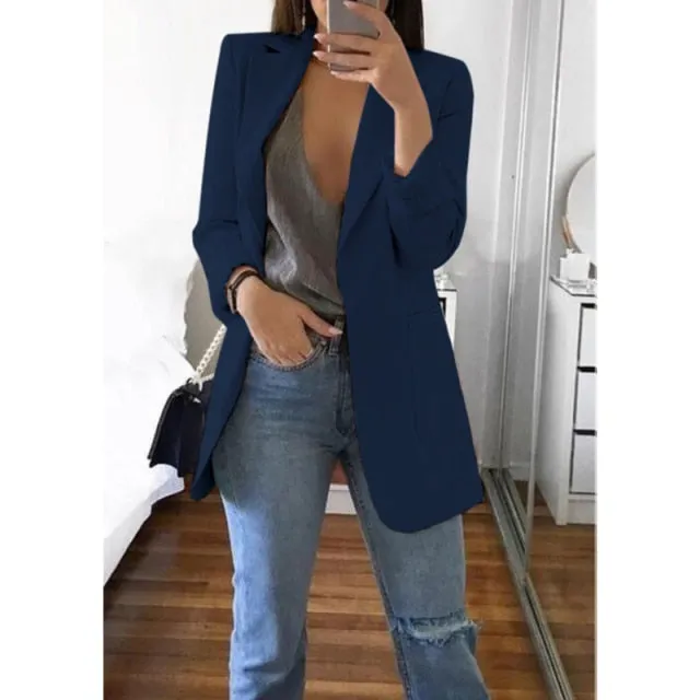 AshoreShop Womens Long Sleeve Slim and Chic Blazer Jacket