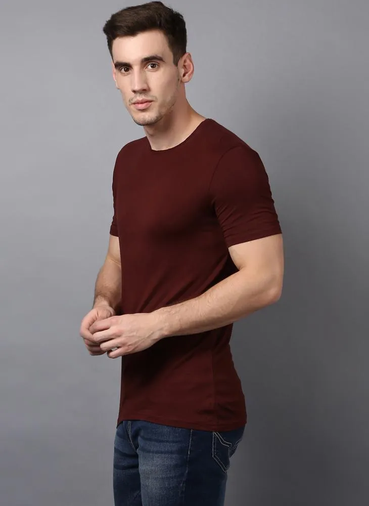 Basic Brown Crew Neck T-Shirt