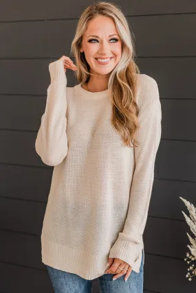 Be Fashionable Knit Sweater- Cream