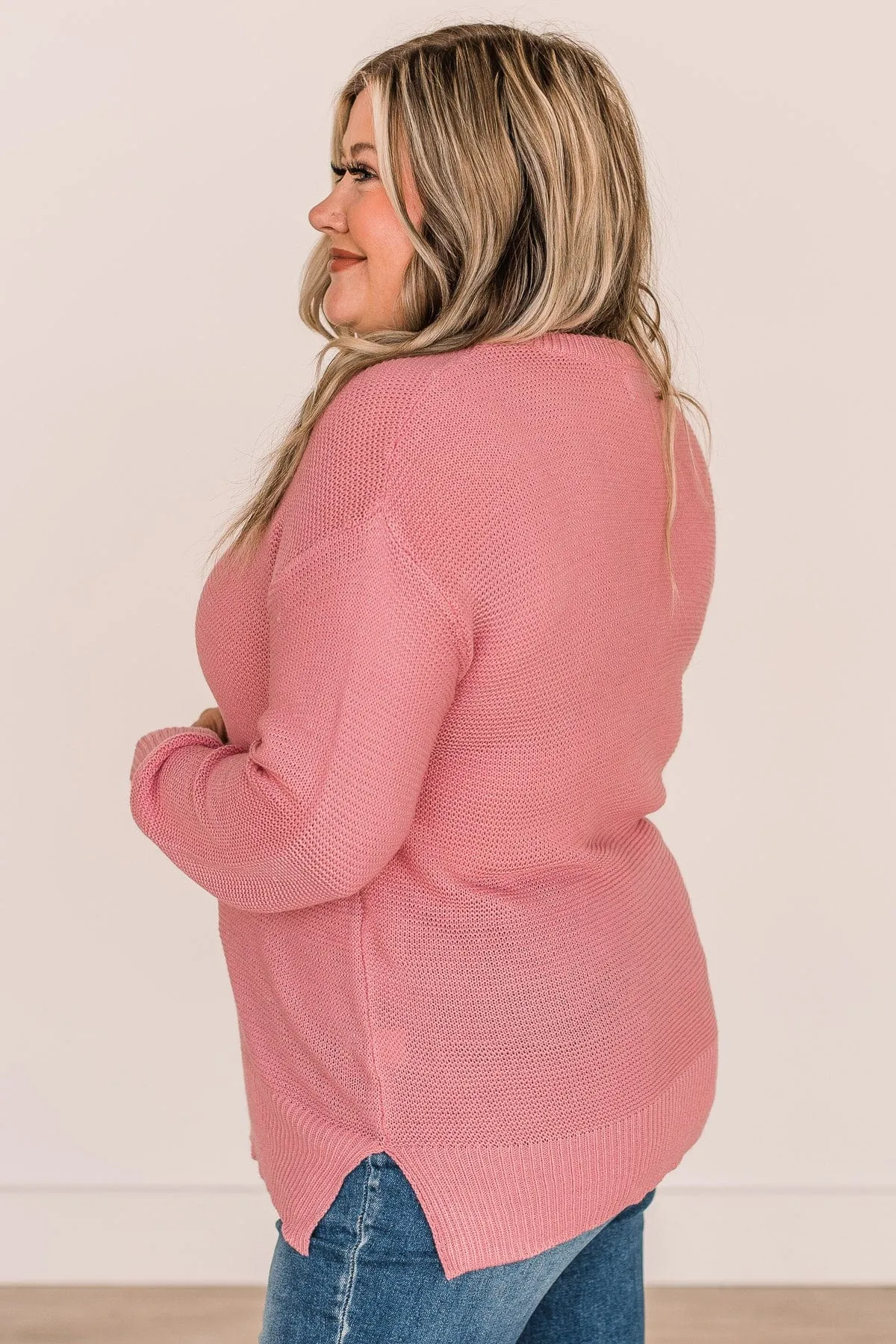 Be Fashionable Knit Sweater- Pink