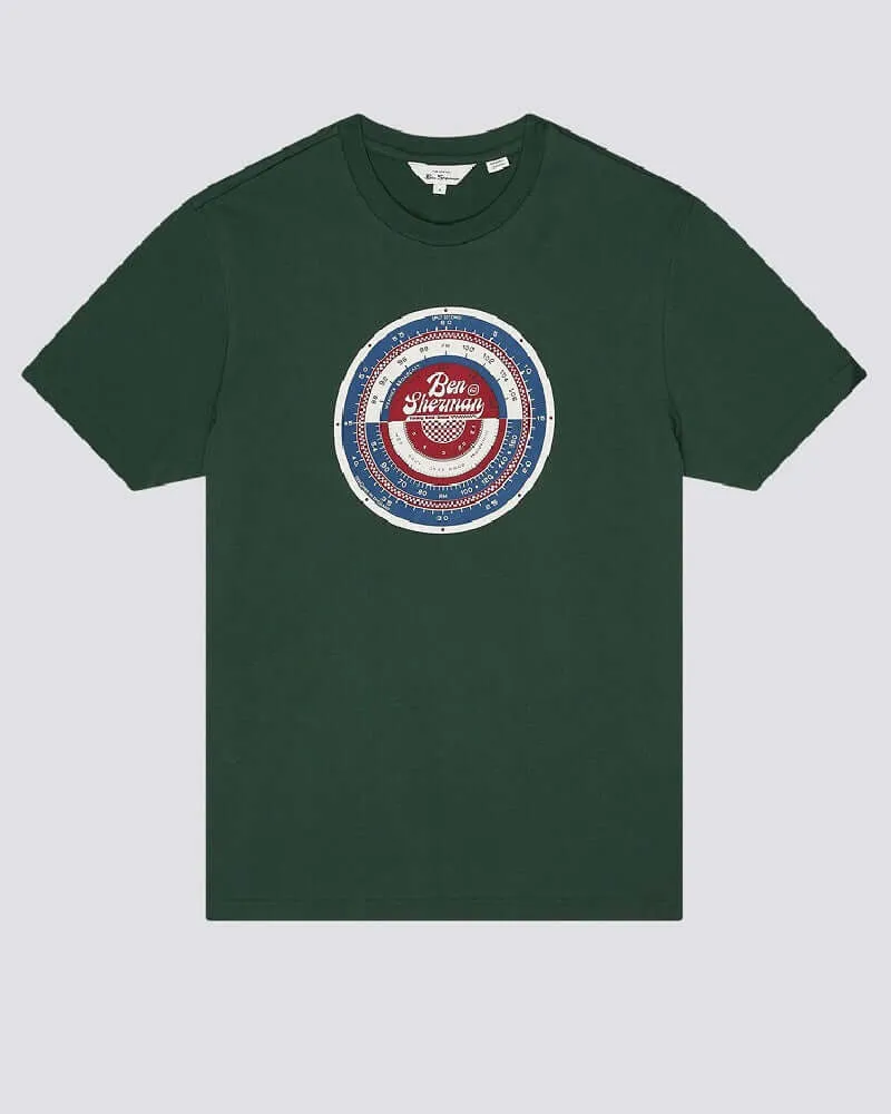 Ben Sherman Radio Dial T Shirt Dark Green