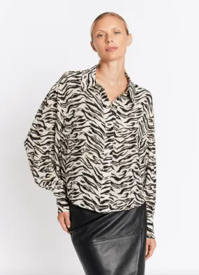 Berenice Camina Long-sleeved Animal Print Shirt