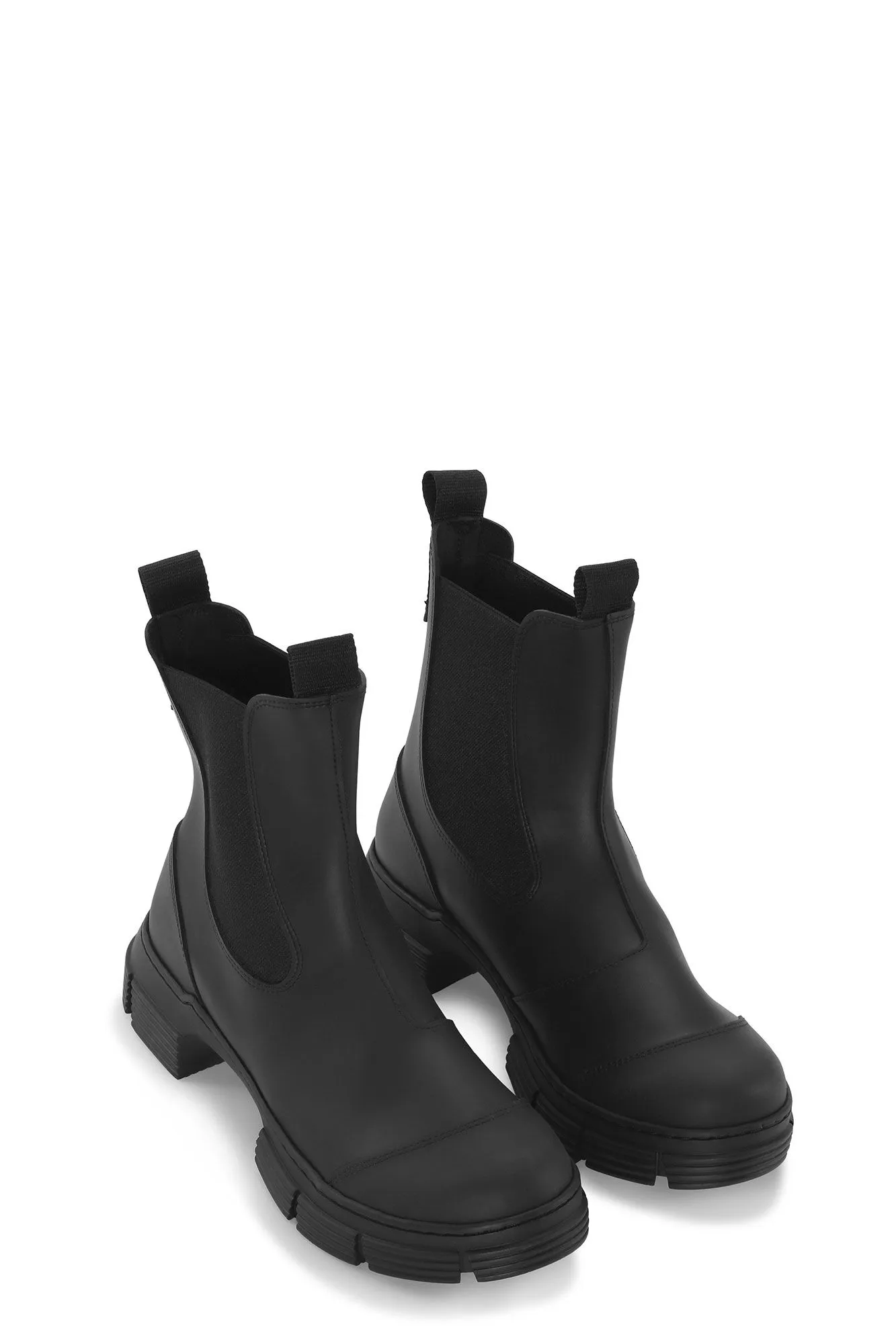 Black Rubber City Boots