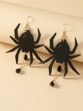 Black Spider Earrings Halloween