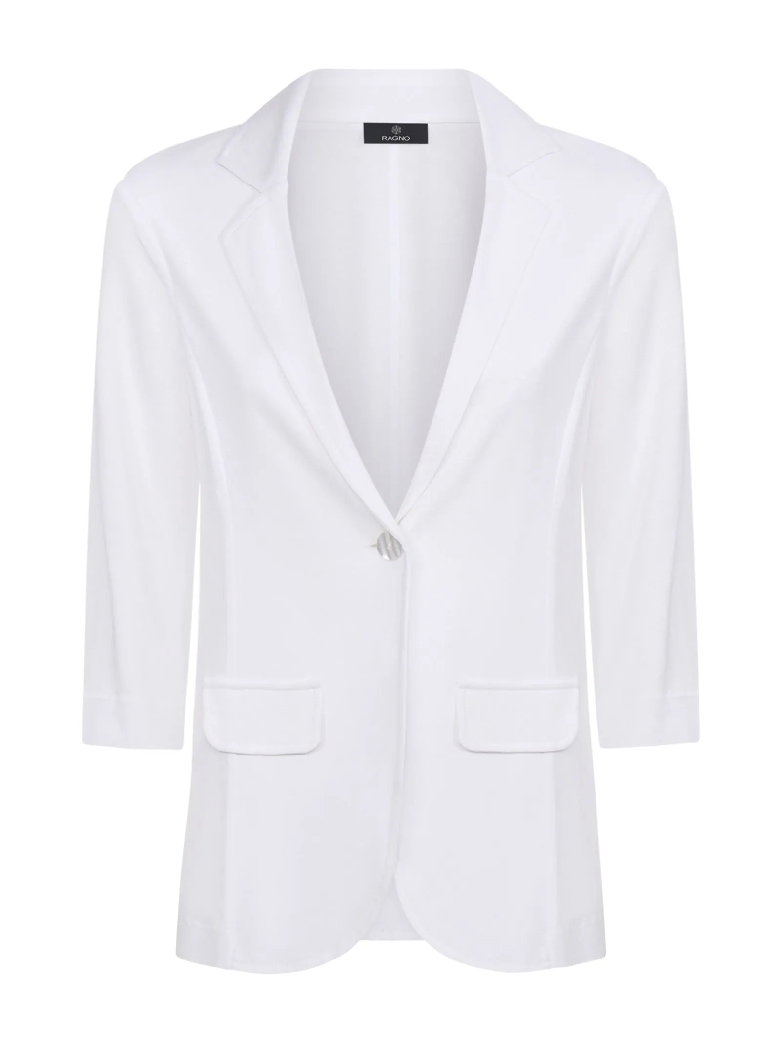 Blazer in jersey di viscosa crêpe - Bianco