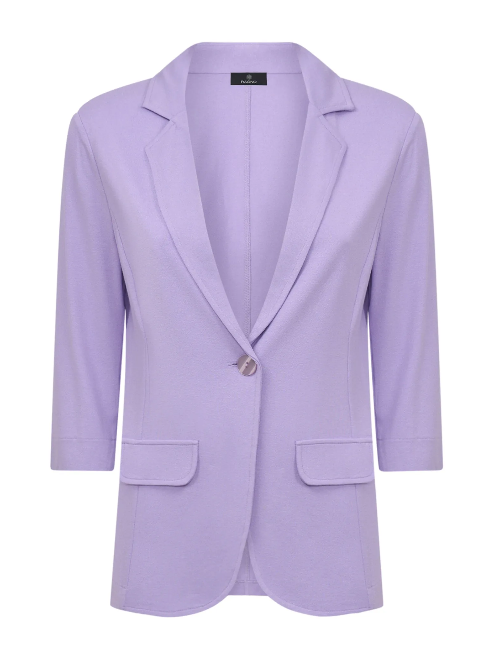 Blazer in jersey di viscosa crêpe - Purple Rose