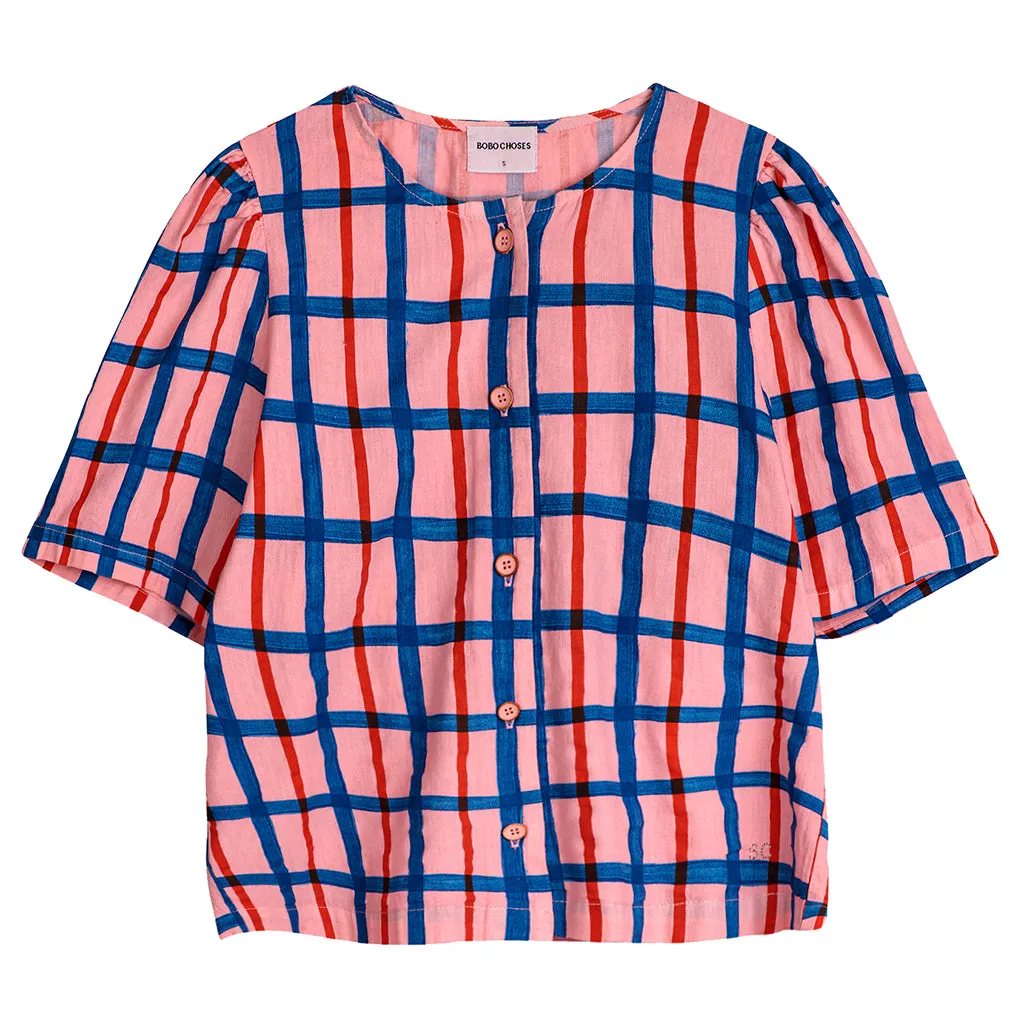 Bobo Choses Woman Buttoned Shirt Pink Checks