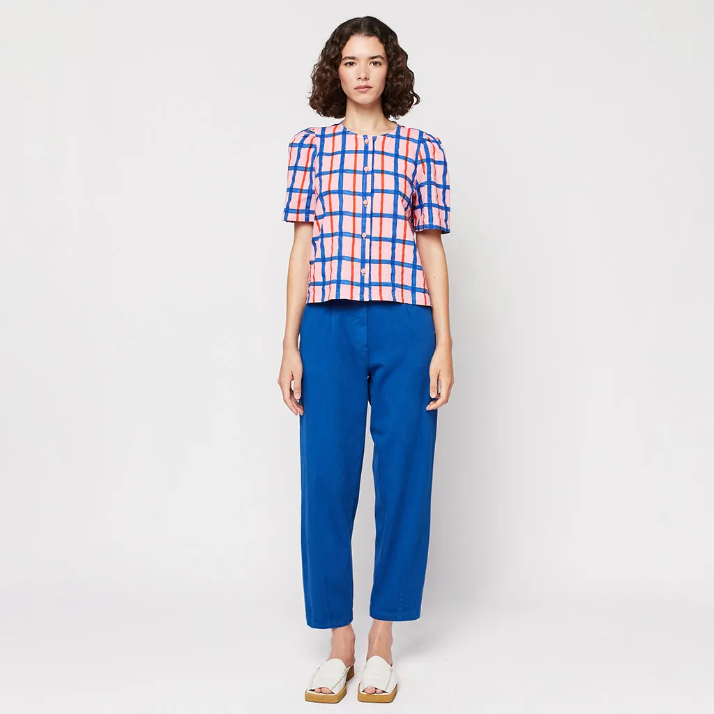 Bobo Choses Woman Buttoned Shirt Pink Checks