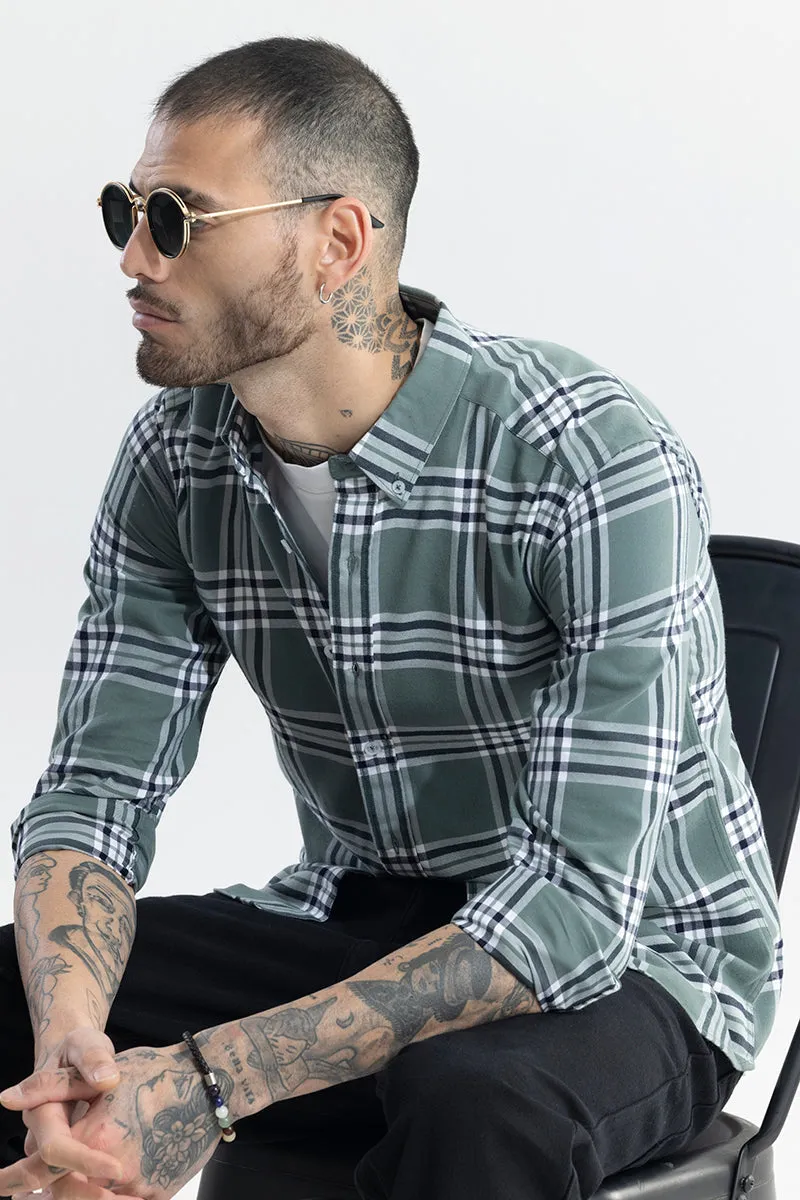 Boldsquare Sage Green Checks Shirt