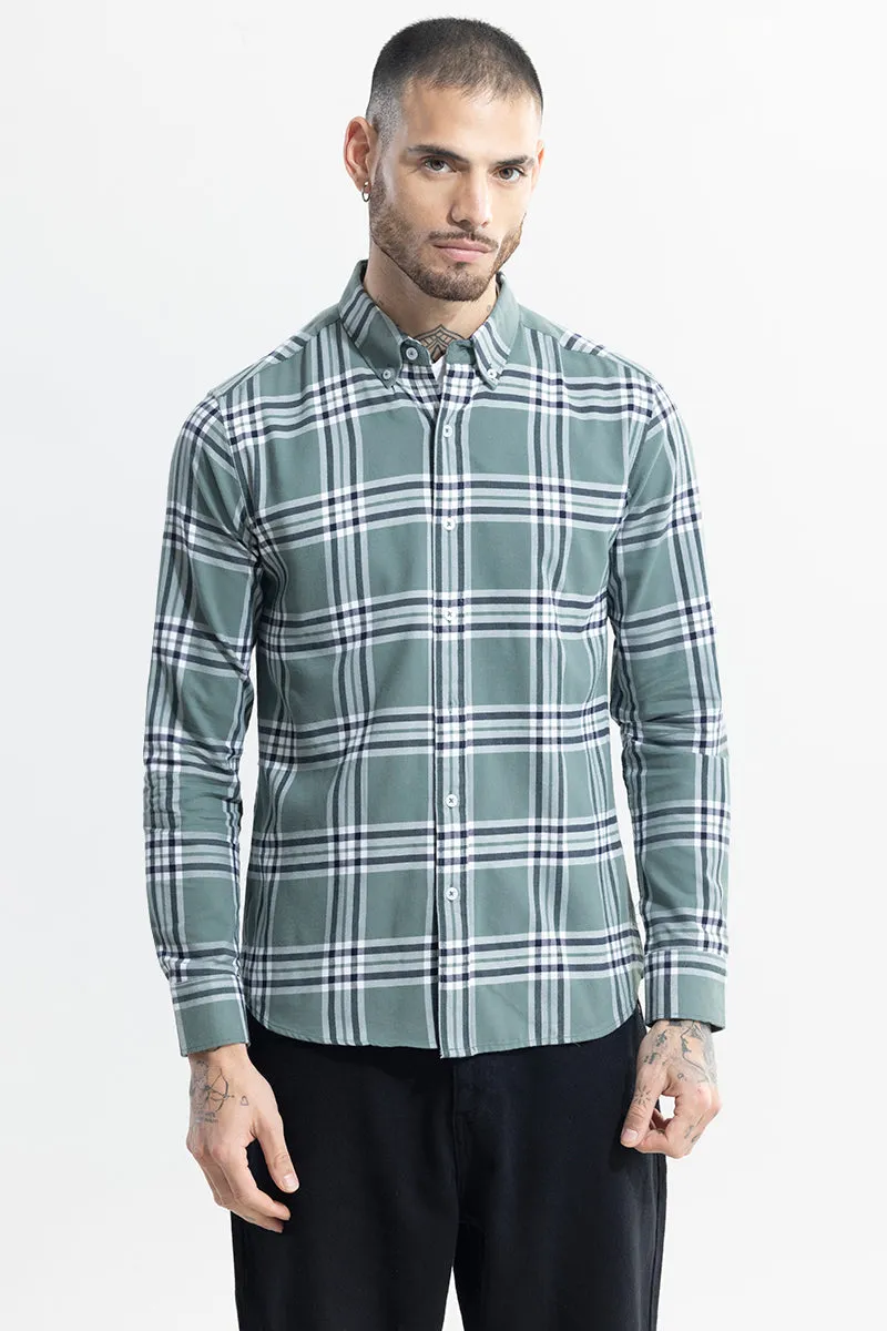 Boldsquare Sage Green Checks Shirt