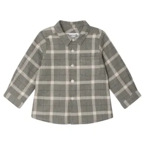 Bonpoint Baby Malo Shirt Grey Checks