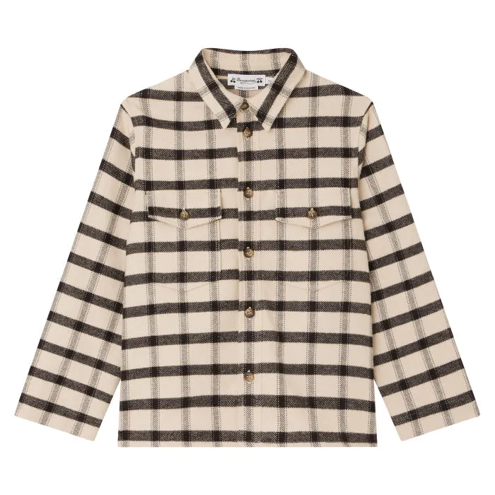 Bonpoint Child Shirt Ecru Cream Checks