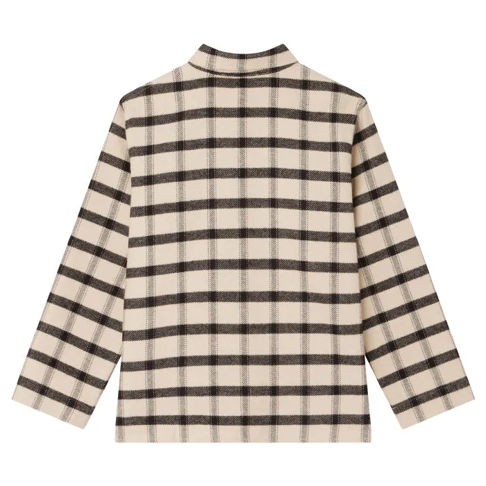 Bonpoint Child Shirt Ecru Cream Checks