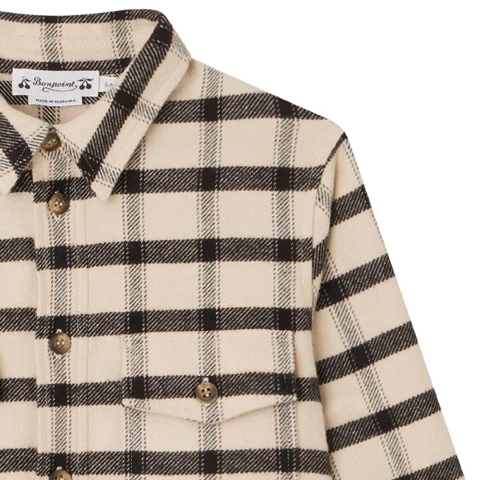 Bonpoint Child Shirt Ecru Cream Checks