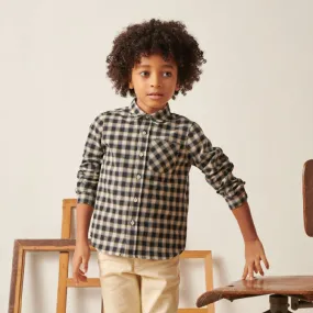 Bonpoint Child Tango Shirt Black Checks