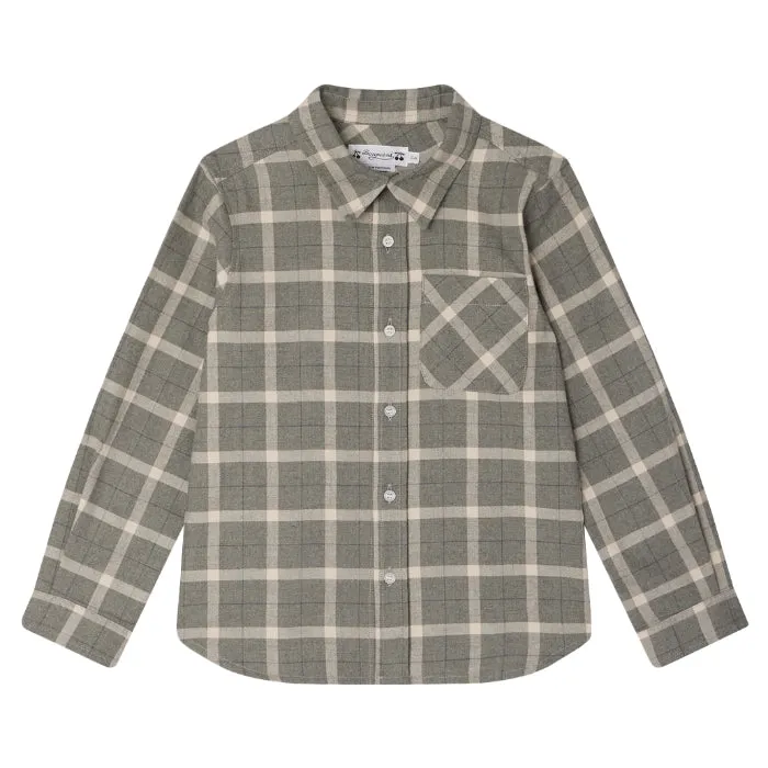 Bonpoint Child Tango Shirt Heather Grey Checks