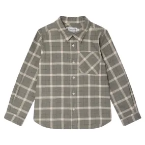 Bonpoint Child Tango Shirt Heather Grey Checks