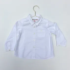 Bonpoint White Shirt with Pocket: 18 Months