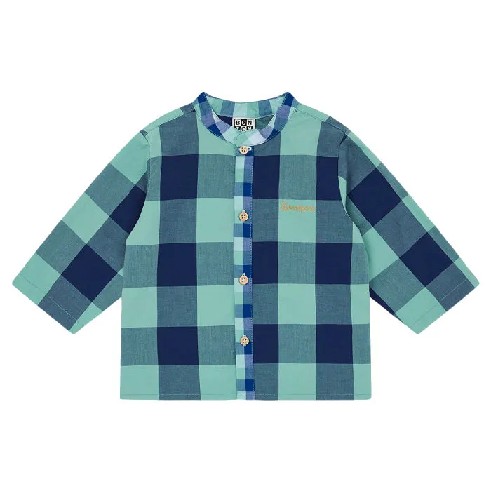 Bonton Baby Gabin Shirt Green Checks