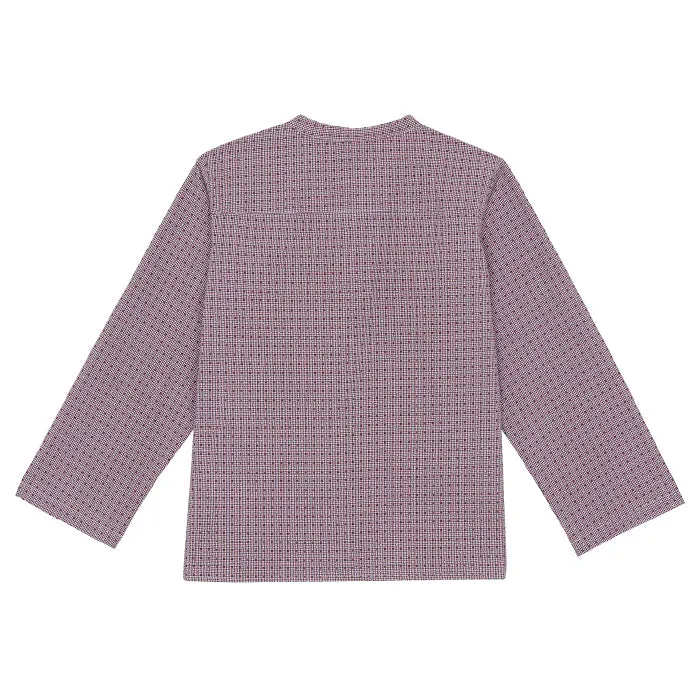 Bonton Child Internet Shirt Navy Blue Checks