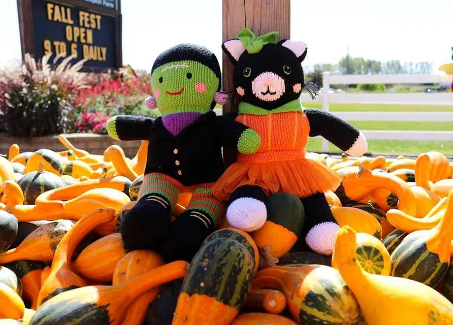 Boo the Pumpkin Kitty Knit Doll