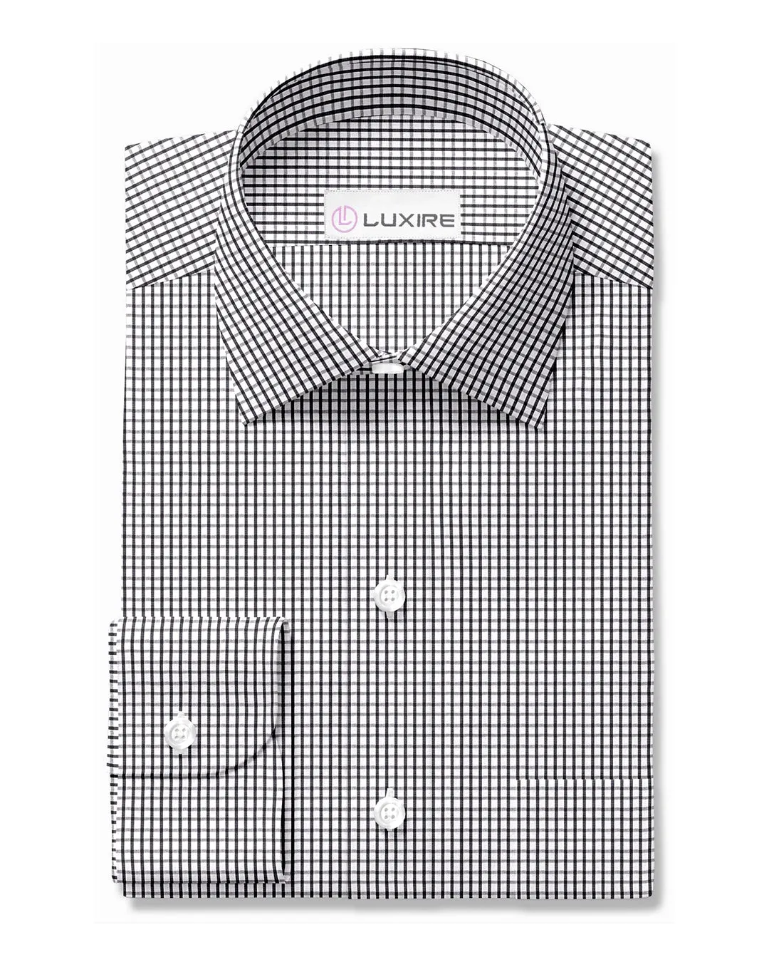 Brembana Black White Graph checks Shirt