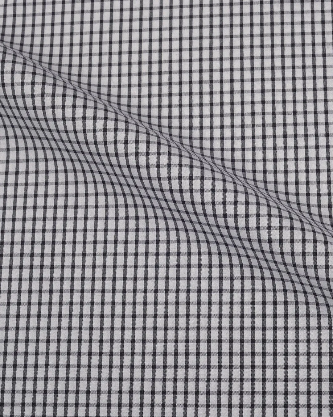 Brembana Black White Graph checks Shirt