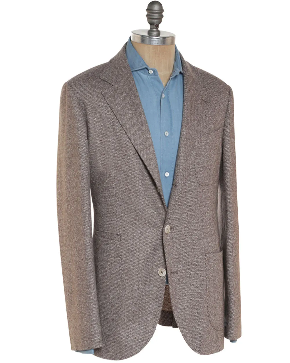 Brown Wool Blend Woven Sportcoat