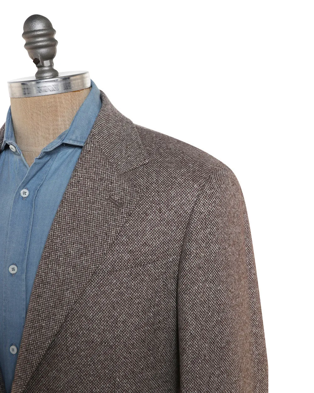 Brown Wool Blend Woven Sportcoat