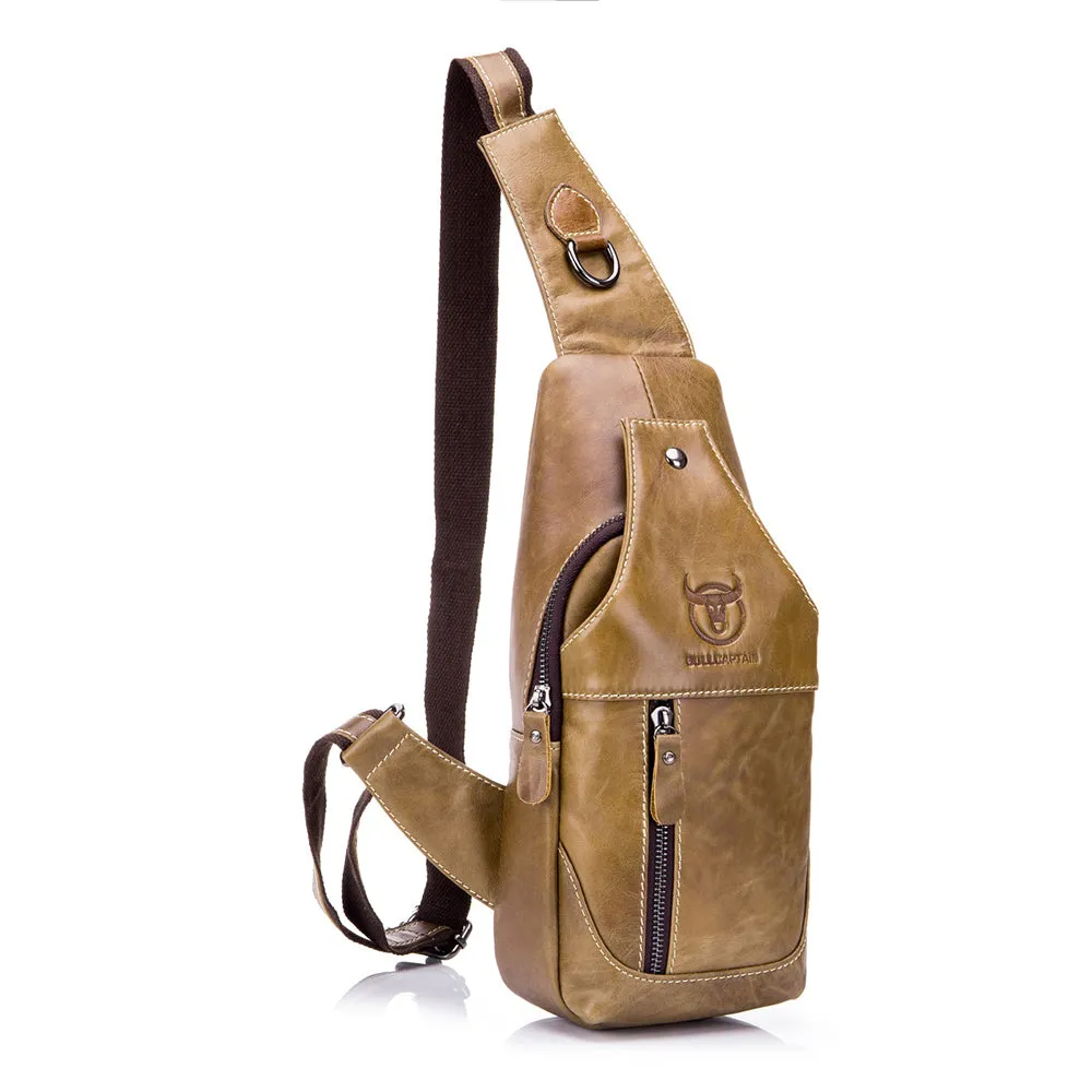 BULLCAPTAIN Genuine Leather Backpack