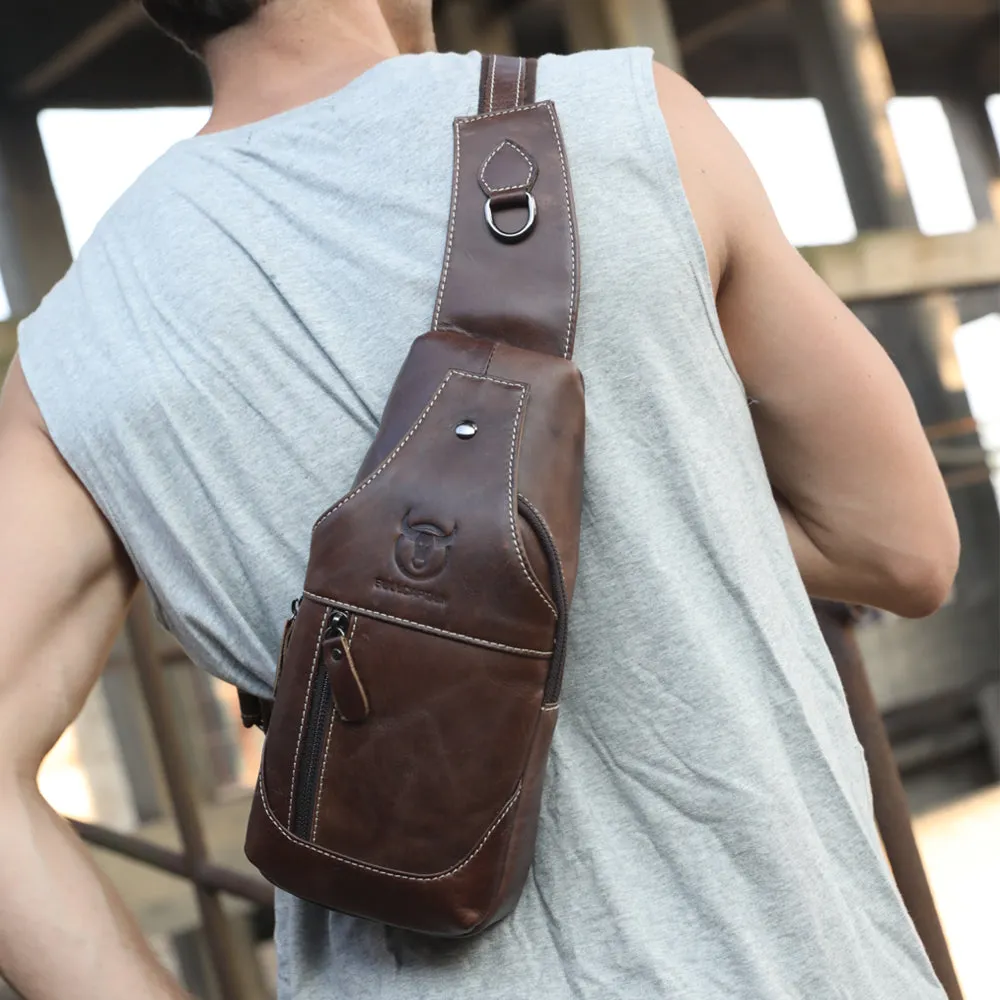 BULLCAPTAIN Genuine Leather Backpack