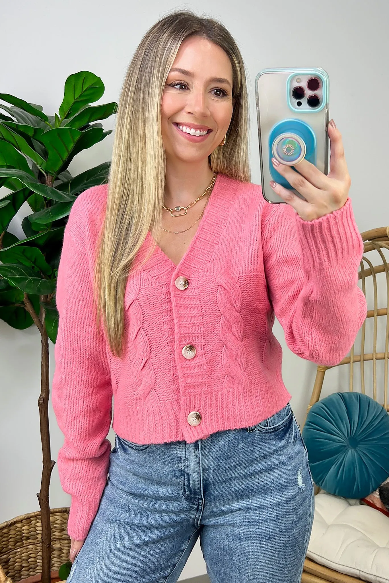 Caliah Button Up Knit Sweater