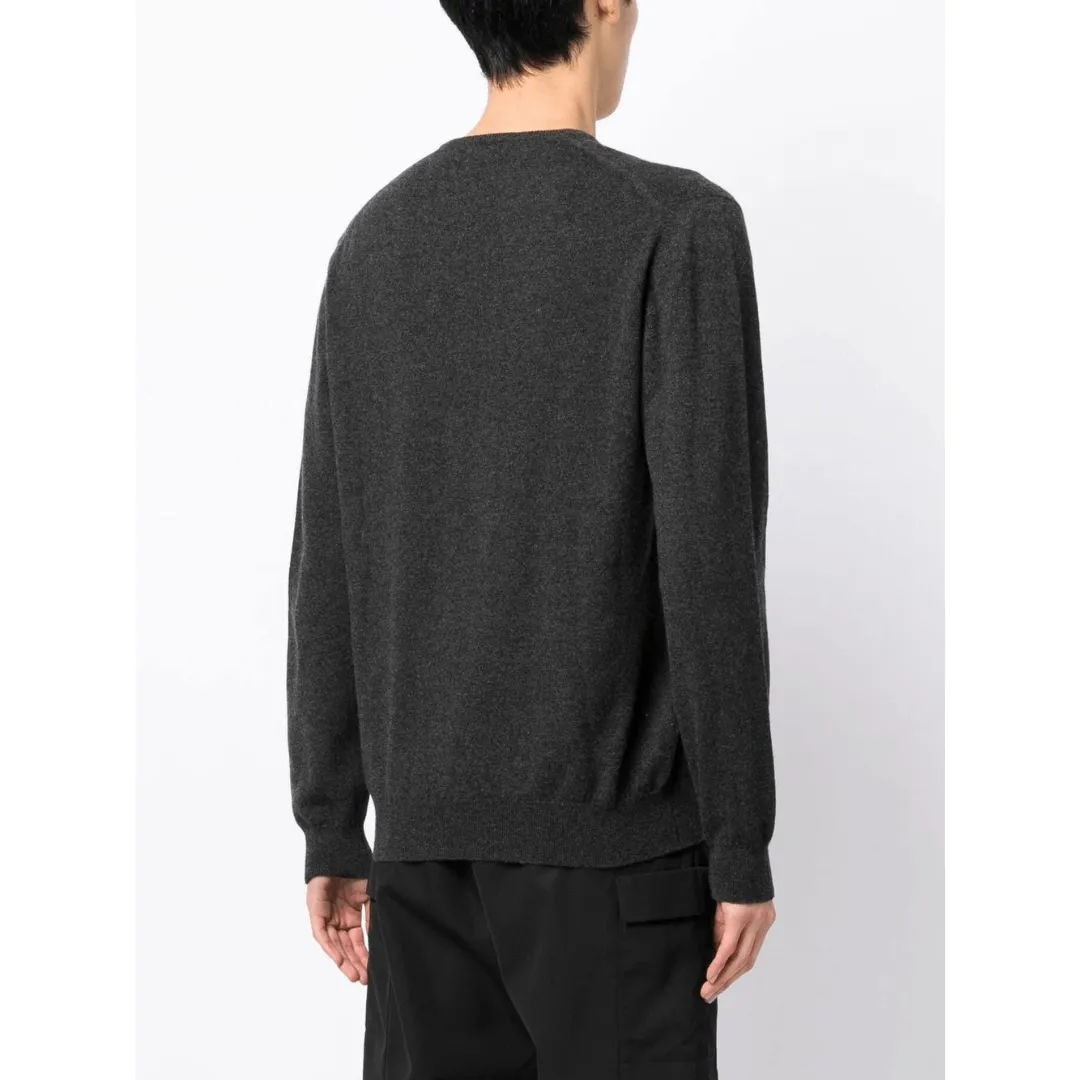 CASHMERE V NECK SWEATER GREY