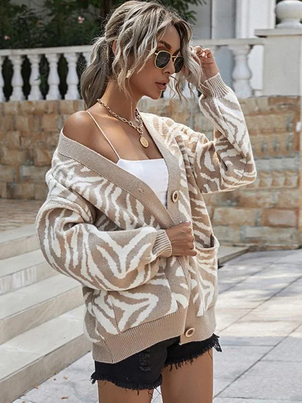 Casual Loose Knit Sweater Cardigan