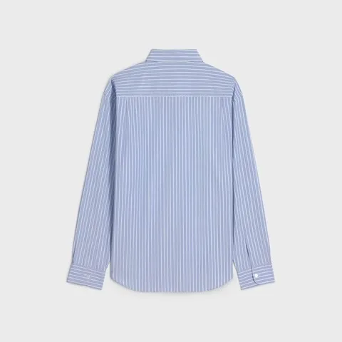 CELINE  |cambridge shirt in striped chambray cotton