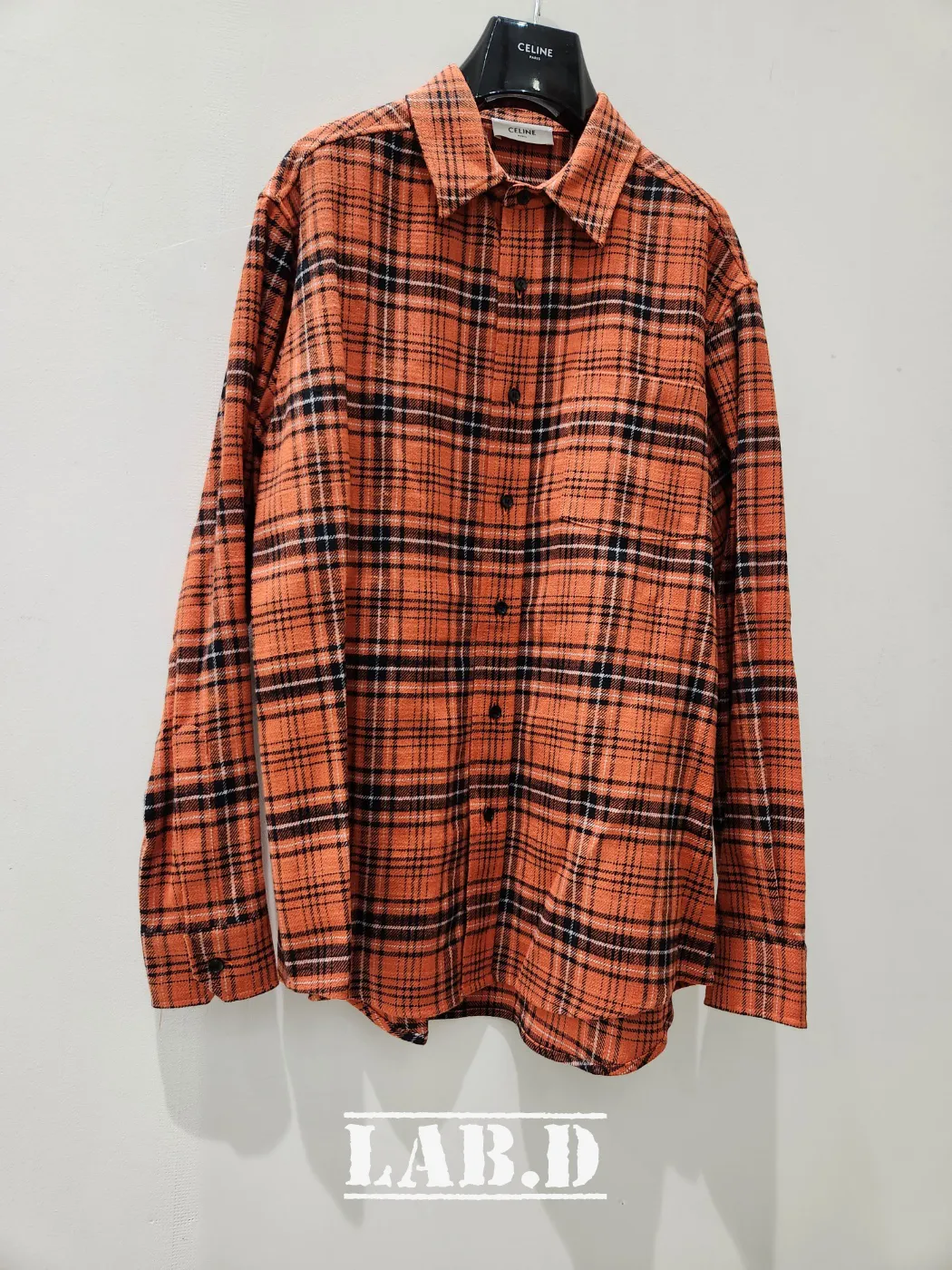 CELINE  |oversized shirt in cotton checks