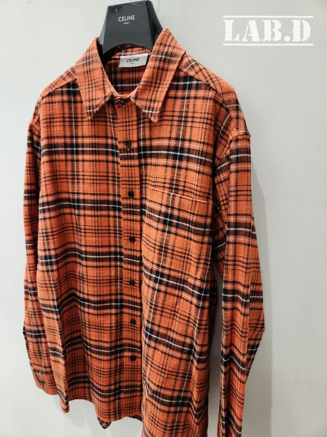 CELINE  |oversized shirt in cotton checks